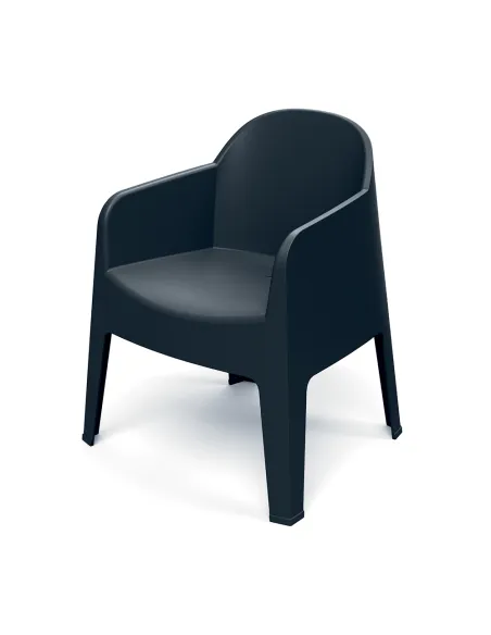 Krzesło Sublime z podłokietnikami 680x600x805 kolor węgiel