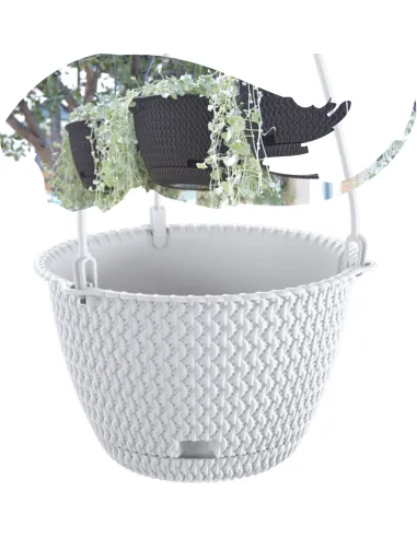Doniczka wisząca SPLOFY śr. 27CM BIAŁA