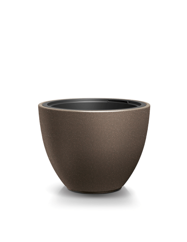 Donica duża mrozoodporna okrągła Hera 57 cm - brąz / kawa