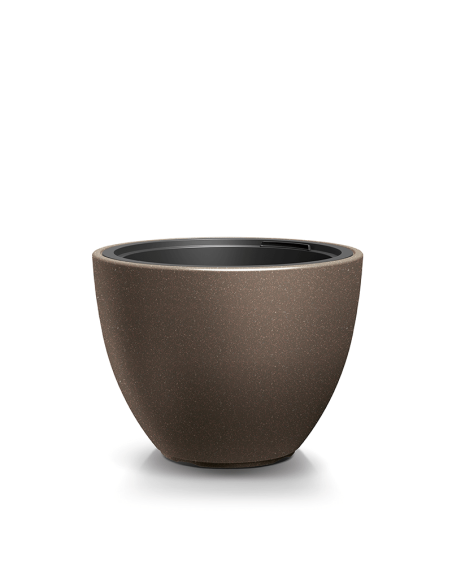 Donica duża mrozoodporna okrągła Hera 57 cm - brąz / kawa