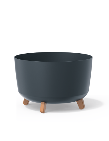 Doniczka okrągła na nóżkach Gracja 39 cm - antracyt