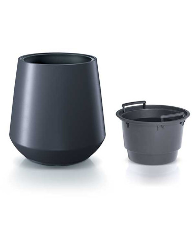 Doniczka z wkładem Hera 44 cm - antracyt
