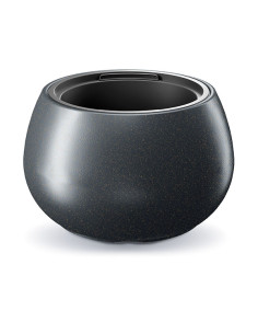 Doniczka okrągła z wkładem Hera 37cm - antracyt