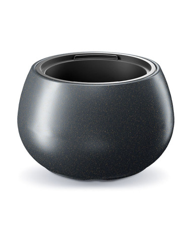 Doniczka okrągła z wkładem Hera 37cm - antracyt