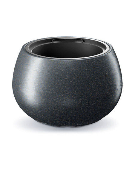 Doniczka okrągła z wkładem Hera 37cm - antracyt