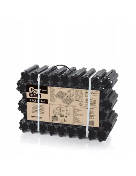 Kratka parkingowa czarna zestaw 5 sztuk 60x40cm 1,2 m2