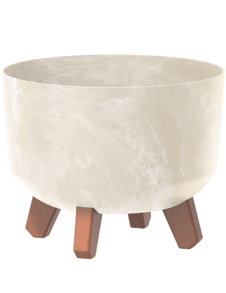 Doniczka z nóżkami Gracja 23,8 cm - kremowa