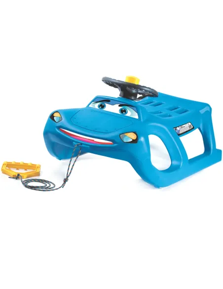 Sanki ZIGI ZET z kierownicą niebieski | Ślizgacz dla dzieci 3+