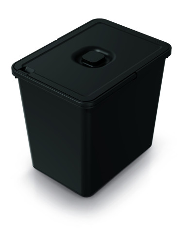 Kosz na śmieci z pokrywą Herkules 23 L - czarny