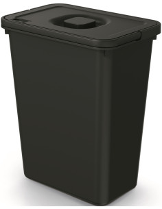 Kosz na śmieci z pokrywą Herkules 10 L - czarny 2