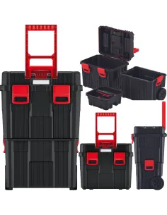 Modułowa skrzynka narzędziowa na kółkach 3w1