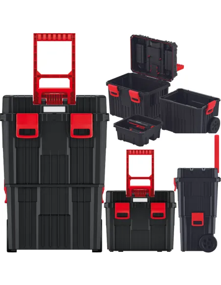 Modułowa skrzynka narzędziowa na kółkach 3w1