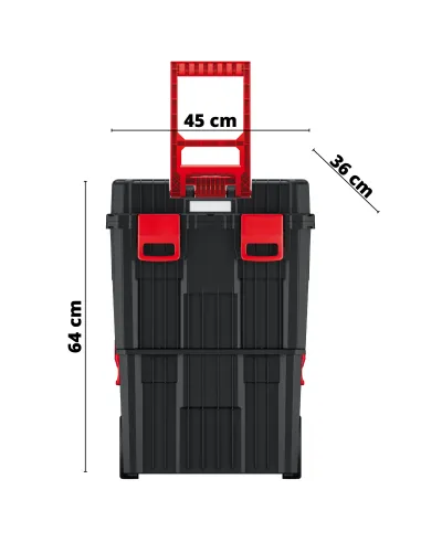 Modułowa skrzynka narzędziowa na kółkach 3w1