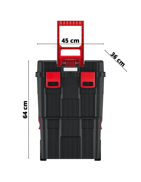 Modułowa skrzynka narzędziowa na kółkach 3w1