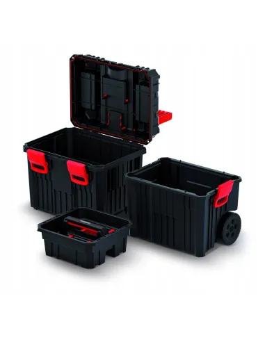 Modułowa skrzynka narzędziowa na kółkach 3w1