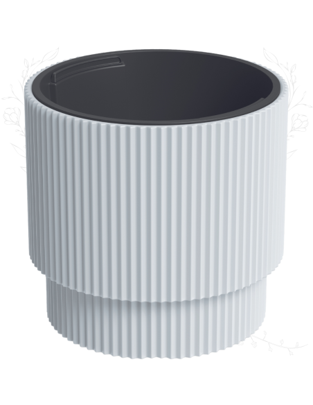 Doniczka z wkładem Molly 30 cm - biała