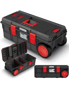 WYTRZYMAŁA SKRZYNIA NARZĘDZIOWA NA KOŁACH 80x40 cm