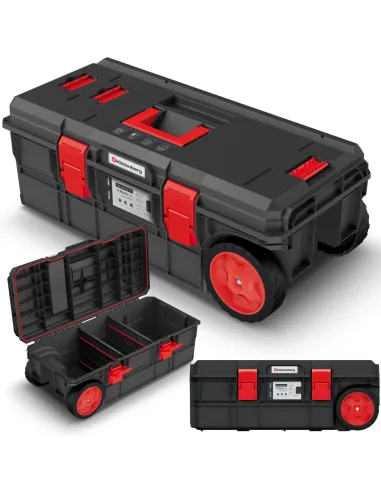WYTRZYMAŁA SKRZYNIA NARZĘDZIOWA NA KOŁACH 80x40 cm
