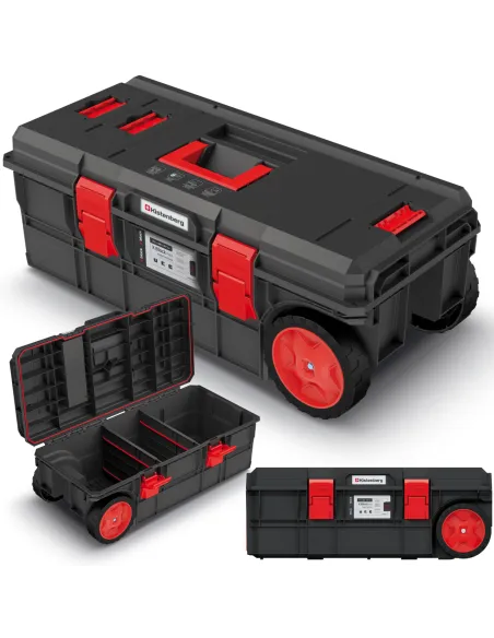 WYTRZYMAŁA SKRZYNIA NARZĘDZIOWA NA KOŁACH 80x40 cm