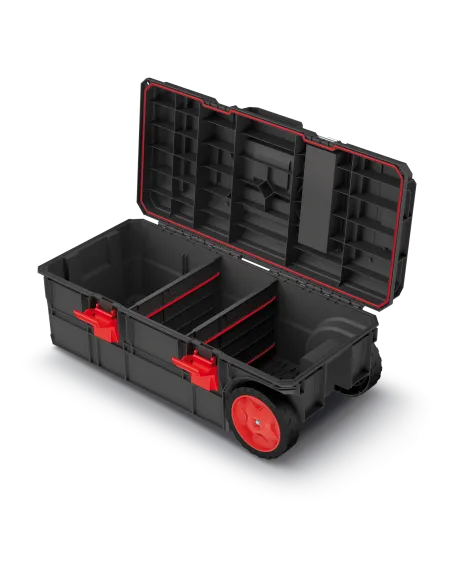 WYTRZYMAŁA SKRZYNIA NARZĘDZIOWA NA KOŁACH 80x40 cm