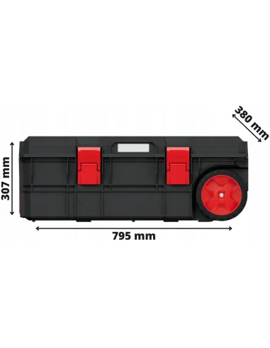WYTRZYMAŁA SKRZYNIA NARZĘDZIOWA NA KOŁACH 80x40 cm