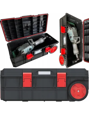 WYTRZYMAŁA SKRZYNIA NARZĘDZIOWA NA KOŁACH 80x40 cm