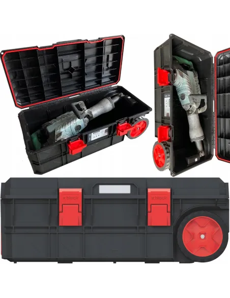 WYTRZYMAŁA SKRZYNIA NARZĘDZIOWA NA KOŁACH 80x40 cm