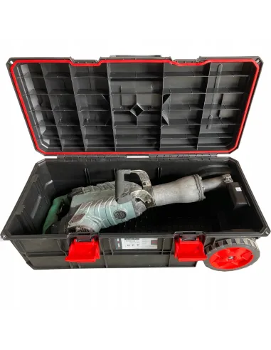 WYTRZYMAŁA SKRZYNIA NARZĘDZIOWA NA KOŁACH 80x40 cm