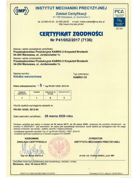 Zestaw 3 kłódek na jeden klucz Kabro C5 system kłódek