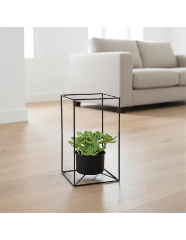 2x metalowy kwietnik stojący loft rustykalny z miseczką 13 cm