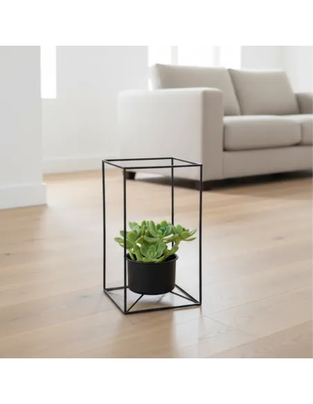 2x metalowy kwietnik stojący loft rustykalny z miseczką 13 cm