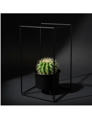 2x metalowy kwietnik stojący loft rustykalny z miseczką 13 cm