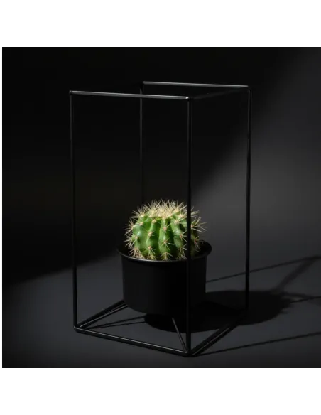 2x metalowy kwietnik stojący loft rustykalny z miseczką 13 cm