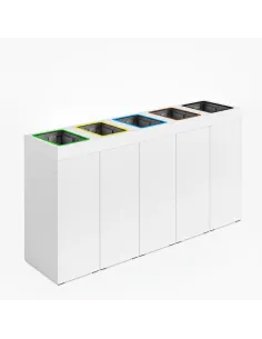 Kosz do segregacji DENEB 5x50L z pokrywą – modułowy 2