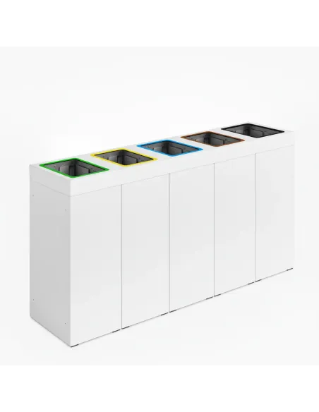 Kosz do segregacji DENEB 5x50L z pokrywą – modułowy