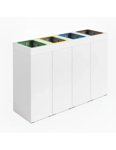 Kosz do segregacji DENEB 4x70L z pokrywą – modułowy