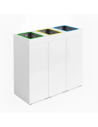 Kosz do segregacji DENEB 3x70L z pokrywą – modułowy