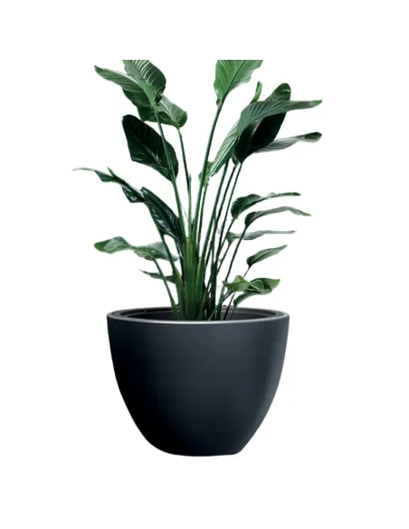 Donica duża mrozoodporna okrągła Hera 57 cm - antracyt