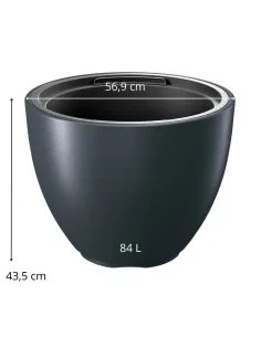 Donica duża mrozoodporna okrągła Hera 57 cm - antracyt 2