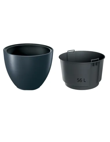 Donica duża mrozoodporna okrągła Hera 57 cm - antracyt