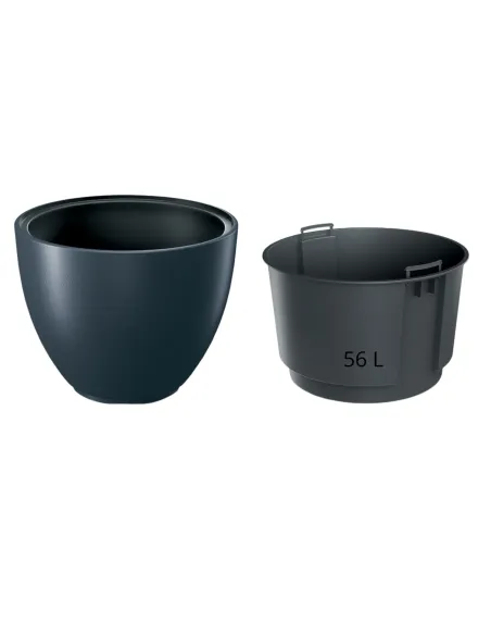 Donica duża mrozoodporna okrągła Hera 57 cm - antracyt