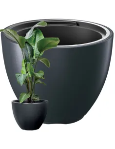 Donica duża mrozoodporna okrągła Hera 57 cm - antracyt