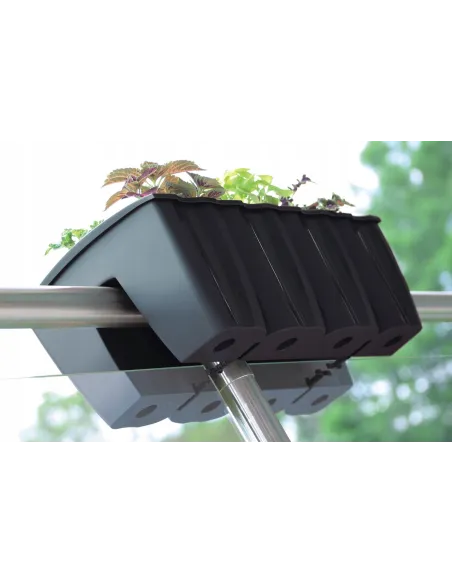 Doniczka skrzynka balkonowa na balustradę antracyt