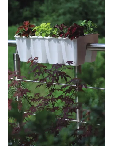 Doniczka skrzynka balkonowa na balustradę antracyt