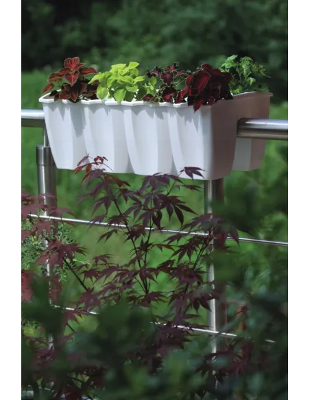 Doniczka skrzynka balkonowa na balustradę antracyt