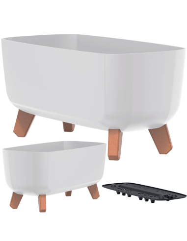 Doniczka z nóżkami Gracja 39 cm - biała