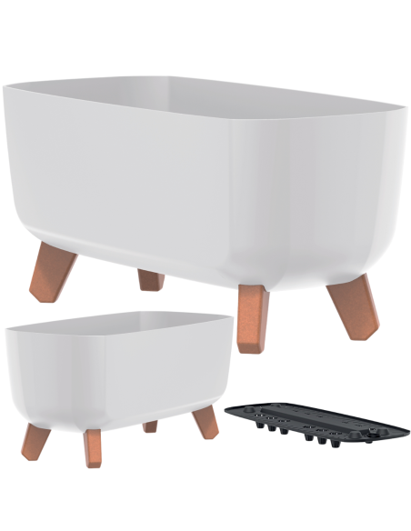 Doniczka z nóżkami Gracja 39 cm - biała