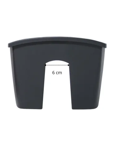 Doniczka skrzynka balkonowa na balustradę antracyt