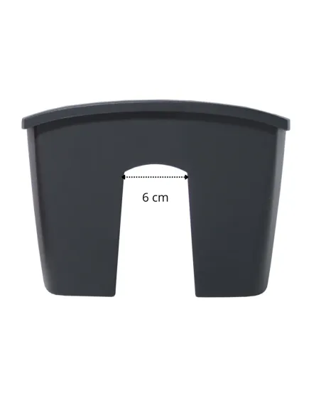 Doniczka skrzynka balkonowa na balustradę antracyt