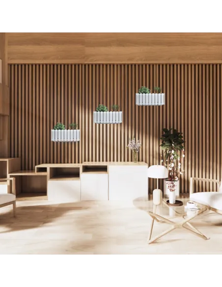 Doniczka skrzynka balkonowa na balustradę biała